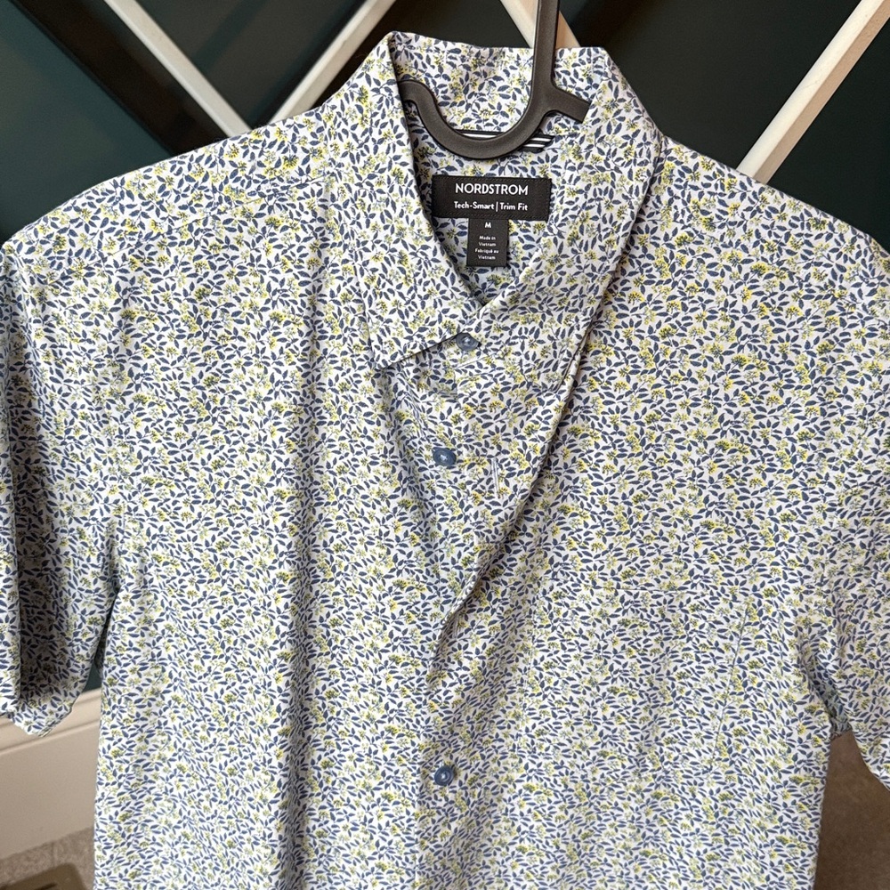 Nordstrom Blue and Yellow Patterned Shirt